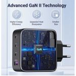 UGREEN hálózati töltő, 4 port, 3x USB-C, 1x USB-A, GaN, 100W, PD, szürke (40747)