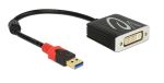 Delock Adapter USB 3.0 A papa / DVI csatlakozóaljzattal (62737)
