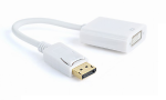Gembird Displayport - DVI adapter, fekete, A-DPM-DVIF-002, DisplayPort apa, DVI anya, DisplayPort male, DVI female, adapter, csatlakozó, átalakító, konverter