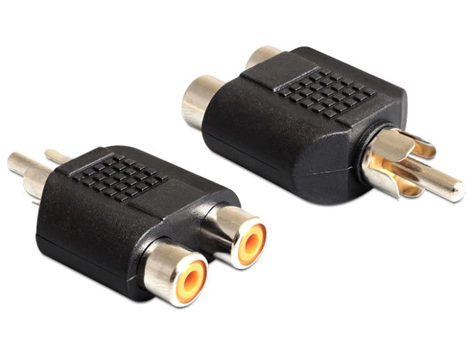 Delock 2 x RCA anya - 1 x RCA apa adapter