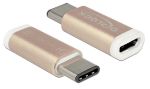 Delock USB-C - USB 2.0 micro átalakító adapter gold (65677)