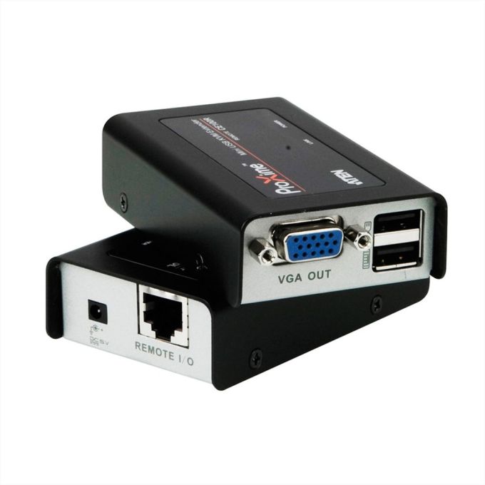 ATEN Console mini extendert USB+VGA, Cat5e kábelen 100m 1280x1024 (CE100)