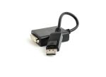 Gembird Displayport v1.2 male to DVI (24+5) female adapter, black, c7479768, A-DPM-DVIF-03, átalakító, adapter, Display Port plug, DVI anya, fekete, Interface: DisplayPort v.1.2, Dual-Link DVI, Video resolution: up to 4K at 30 Hz, Chipset: PS8339+ANX9833