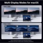 UGREEN Dokkoló állomás 8 az 1-ben, Dual Display, DP, HDMI, szürke (35625)