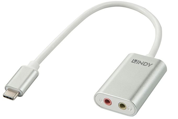 LINDY Adapter USB-C - 2x 3,5mm jack (42711)