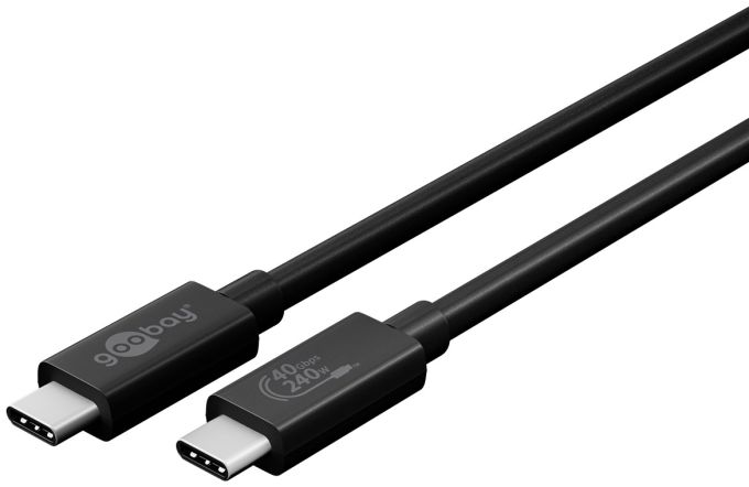 Goobay USB-C™ kábel USB4™ Gen 3x2 240W szinkronizálás és töltés 0,7m (61716)