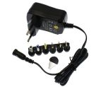 ESPE Univerzális hálózati DC adapter 3V-12V, 12W, 6 különböző méretű csatlakozóval (ESPE-12UN-W2E)