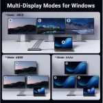 UGREEN Dokkoló állomás 8 az 1-ben, Dual Display, DP, HDMI, szürke (35625)