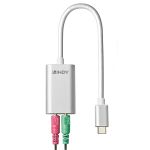 LINDY Adapter USB-C - 2x 3,5mm jack (42711)