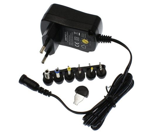ESPE Univerzális hálózati DC adapter 3V-12V, 12W, 6 különböző méretű csatlakozóval (ESPE-12UN-W2E)